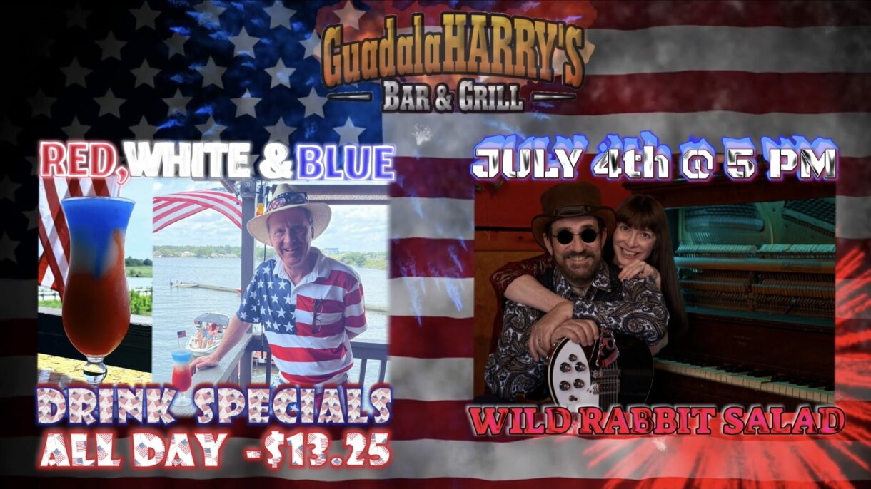 A picture of Live Music July 4th On Lake Conroe: Wild Rabbitt Salad at Guadalaharry's Bar & Grill